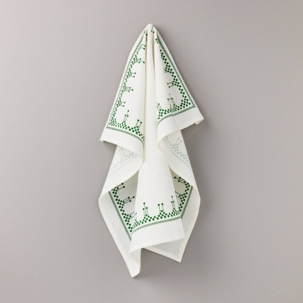 Ornate Border Flour Sack Kitchen Towel‎ Green - Hearth & Hand Magnolia, Target